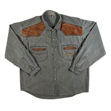 Load image into Gallery viewer, Vintage 90's Graffiti Made in Thailand Grey Western Style Long Sleeve Cotton Shirt