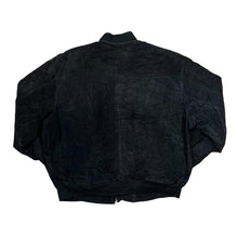 Load image into Gallery viewer, Vintage DAVID TAYLOR Black Genuine Real Suede Leather Bomber Jacket
