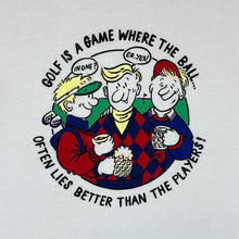 Load image into Gallery viewer, Vintage 90's GOLF IS A GAME... Novelty Cartoon Souvenir Spellout Graphic Single Stitch T-Shirt