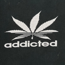 Load image into Gallery viewer, Vintage ADDICTED Parody Novelty Weed Spellout Graphic Faded Black T-Shirt