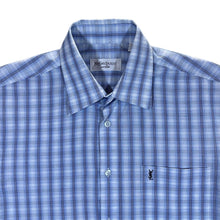 Load image into Gallery viewer, Vintage YVES SAINT LAURENT YSL Classic Plaid Check Pocket Logo Short Sleeve Button-Up Shirt