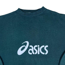 Load image into Gallery viewer, Vintage ASICS Classic Embossed Logo Spellout Graphic Green Crewneck Sweatshirt