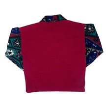 Load image into Gallery viewer, Vintage Crazy Abstract Patterned Colour Block Zip Fleece Sweatshirt