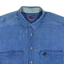 Load image into Gallery viewer, Vintage VAN LAACK ROYAL Embroidered Duck Long Sleeve Denim Cotton Shirt