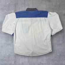 Load image into Gallery viewer, Vintage John F. Gee Cowboy Western Embroidered Blue Denim Cream Long Sleeve Shirt