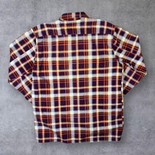 Load image into Gallery viewer, Vintage Roer Burgundy Orange Multi Plaid Check Long Sleeve Flannel Shirt