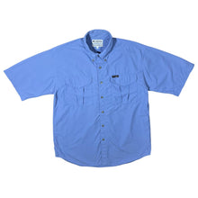 Load image into Gallery viewer, Vintage Columbia Sportswear GRT Hiking Utility Blue Nylon Short Sleeve Shirt