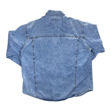Load image into Gallery viewer, Vintage 90's JOHN BANER Lace Panel Cowboy Western Style Long Sleeve Blue Denim Shirt