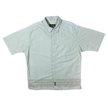 Load image into Gallery viewer, Vintage Timberland Beige Patterned Concealed Button Short Sleeve Shirt