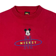 Load image into Gallery viewer, Vintage Disney Mickey Unlimited "Mickey" Embroidered Souvenir Graphic Red T-Shirt
