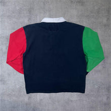 Load image into Gallery viewer, Cotton Traders Classics Six Nations Rugby Embroidered Colour Block Long Sleeve Polo Shirt