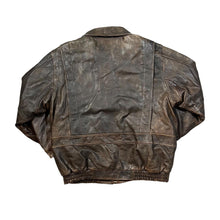 Load image into Gallery viewer, Vintage 90's MARTINELLI LEATHER Heavyweight Brown Genuine Real Leather Bomber Jacket