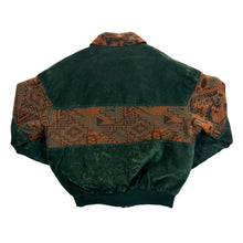 Load image into Gallery viewer, Vintage 90's DA.PA Styled In Italy Suede Effect Woven Patterned Panel Bomber Jacket