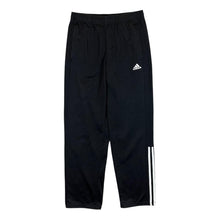 Load image into Gallery viewer, ADIDAS Classic Three Stripe Mini Logo Black Straight Cuff Tracksuit Bottoms