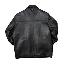 Load image into Gallery viewer, Vintage GUISE Classic Genuine Real Black Leather Zip Bomber Jacket