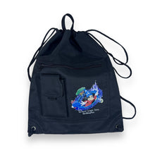 Load image into Gallery viewer, Vintage WALT DISNEY WORLD "Where Magic Lives" Mickey Mouse Drawstring Bag Backpack Rucksack