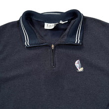 Load image into Gallery viewer, Early 00's TABI INTERNATIONAL Embroidered Mini Nautical Boat Motif 1/4 Zip Pullover Sweatshirt