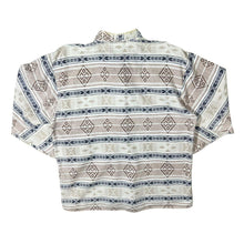 Load image into Gallery viewer, Vintage Elysees Diffusion Crazy Patterned Long Sleeve Flannel Button-Up Shirt