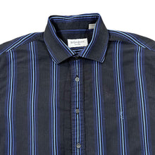 Load image into Gallery viewer, Early 00's YVES SAINT LAURENT YSL Mini Logo Multi Striped Long Sleeve Shirt