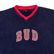 Load image into Gallery viewer, Early 00's Cotton Traders BUDWEISER "Bud" Beer Spellout Graphic V-Neck Ringer T-Shirt