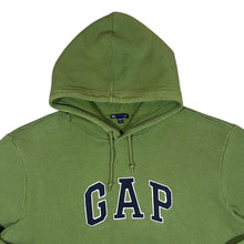 Load image into Gallery viewer, GAP Classic Embroidered Big Logo Spellout Green Pullover Hoodie