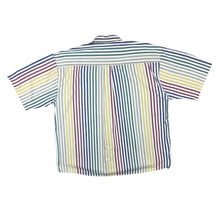 Load image into Gallery viewer, Vintage Van Heusen Multi Colour Striped Short Sleeve Cotton Button-Up Shirt