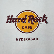 Load image into Gallery viewer, HARD ROCK CAFE "Hyderabad" Classic Souvenir Logo Spellout Graphic T-Shirt