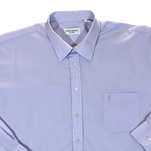 Load image into Gallery viewer, Early 00's YVES SAINT LAURENT YSL Classic Purple Embroidered Mini Logo Long Sleeve Dress Shirt