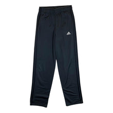 Load image into Gallery viewer, ADIDAS Classic Three Stripe Dark Grey Straight Cuff Tracksuit Bottoms