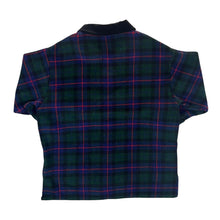 Load image into Gallery viewer, Vintage PLUS Tartan Plaid Check Acrylic Wool Velour Collared Button Jacket