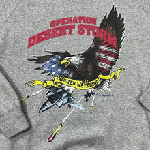 Load image into Gallery viewer, Vintage 90's OPERATION DESERT STORM Military Army Spellout Graphic Crewneck Sweatshirt