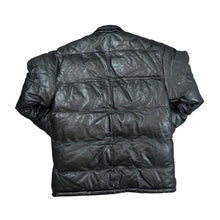 Load image into Gallery viewer, Vintage Genuine Real Black Leather Padded Puffer Jacket Coat