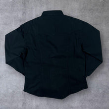 Load image into Gallery viewer, Vintage Daininger Embroidered Cowboy Western Black Cotton Long Sleeve Shirt