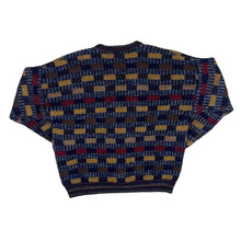 Load image into Gallery viewer, Vintage 90's GABICCI Grandad Patterned Acrylic Wool Knit Button Cardigan Sweater