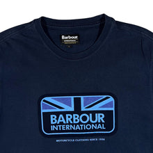 Load image into Gallery viewer, BARBOUR INTERNATIONAL Motorcycle Clothing Classic Logo Spellout Graphic T-Shirt