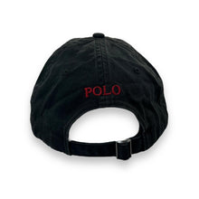 Load image into Gallery viewer, POLO RALPH LAUREN Embroidered Mini Red Pony Logo Faded Black Baseball Cap