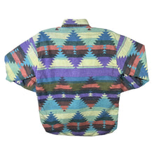 Load image into Gallery viewer, Vintage 90's Aztec Crazy Patterned Long Sleeve Cotton Flannel Lightly Padded Shirt