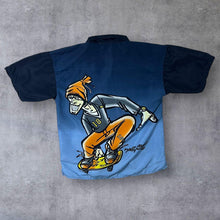 Load image into Gallery viewer, Early 00's Douhan "Brain Storm" Skater Hip Hop Y2K Graphic Open Collar Shirt