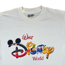 Load image into Gallery viewer, Vintage WALT DISNEY WORLD Character Logo Spellout Souvenir Graphic White T-Shirt