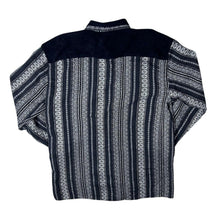 Load image into Gallery viewer, Vintage M.Zeki Golhan Black White Patterned Long Sleeve Flannel Shirt