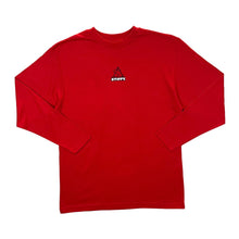 Load image into Gallery viewer, STIFFY "Stiffy Big Air" Surfer Skater Logo Spellout Graphic Red Long Sleeve T-Shirt