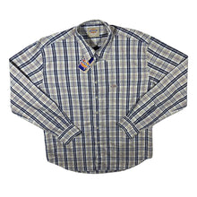 Load image into Gallery viewer, Dickies Beige Navy White Plaid Check Long Sleeve Cotton Shirt