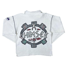 Load image into Gallery viewer, Vintage Windsurfing Chiemsee Spellout Graphic White Lace-Up Pullover Smock Shirt