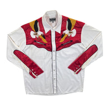 Load image into Gallery viewer, Vintage 90's Gortrud Cowboy Western Embroidered Eagle Tassled Long Sleeve Shirt