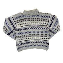 Load image into Gallery viewer, Early 00's RIVER ISLAND Grandad Patterned Pure New Wool High Neck Knit Jumper