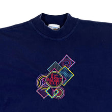 Load image into Gallery viewer, Vintage 90's The Sweater Shop Embroidered Spellout Navy Blue Single Stitch T-Shirt