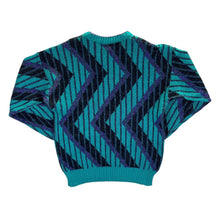 Load image into Gallery viewer, Vintage 90's Exact Abstract Patterned Pure New Wool Made In UK Knit Jumper