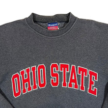 Load image into Gallery viewer, Champion OHIO STATE Buckeyes College Embroidered Spellout Graphic Grey Sweatshirt