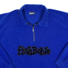 Load image into Gallery viewer, Vintage FISHBONE Embroidered Big Spellout Hip Hop Y2K 1/4 Zip Collared Fleece Sweatshirt