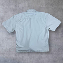 Load image into Gallery viewer, Early 00's Much More Embroidered Dragon Gothic Y2K Grey Short Sleeve Shirt